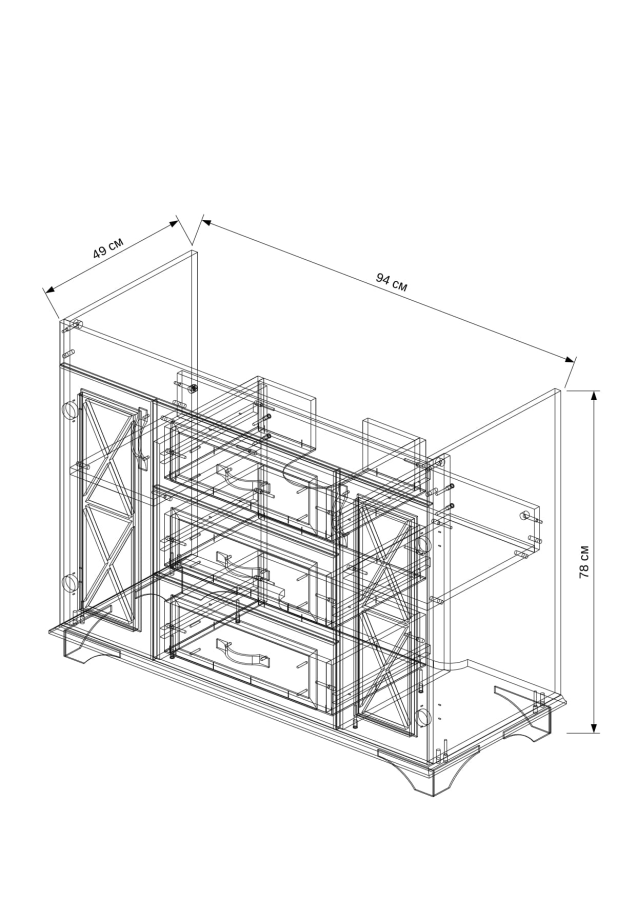 EvaGold Duglas тумба 105 см с раковиной Дуглас 105 EG010029