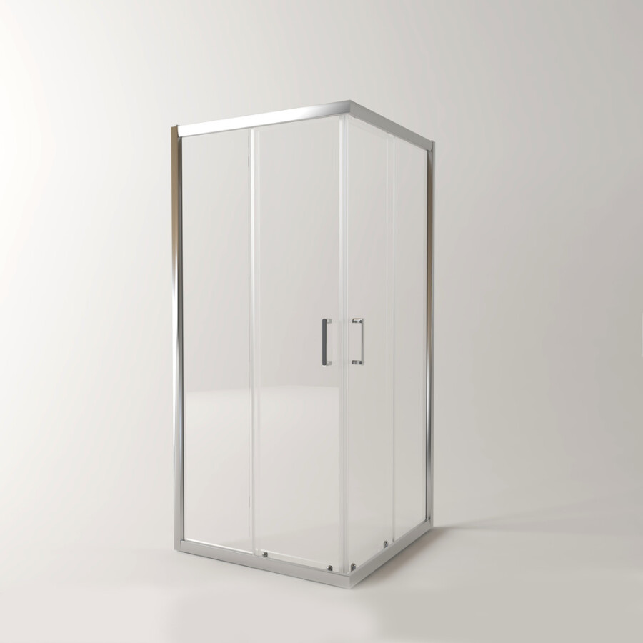 EG3C Душевое ограждение квадрат EvaGold 100х100, профиль хром, прозрачное стекло EG220027