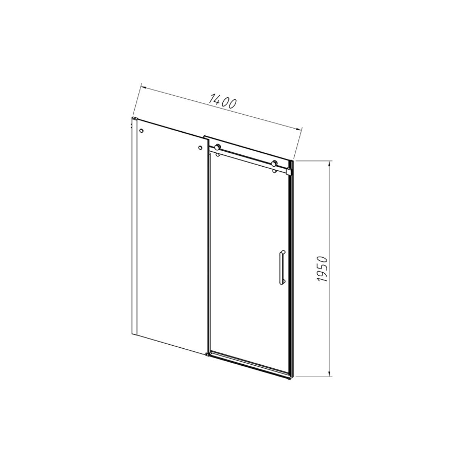 Vincea Como-N душевая дверь 140 см хром VDS-4CN140CL