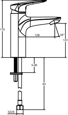 Jacob Delafon Elite E32908-CP смеситель для раковины