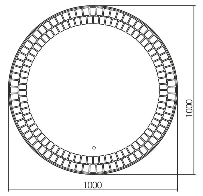 Зеркальное полотно Azario Армада d100 LED00002512