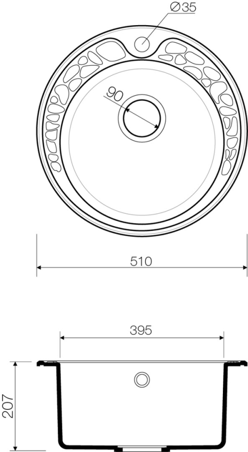 Omoikiri Tovada 49-IN 4993006 кухонная мойка нержавеющая сталь 49x49 см