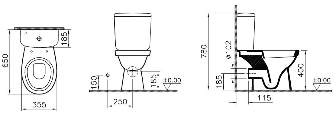 Vitra Norm Fit 9844B099-7200 унитаз напольный