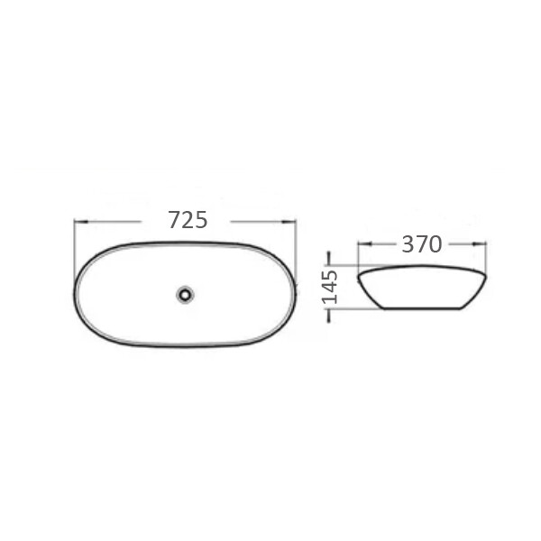 Накладная овальная раковина чаша Comforty 7811B Белый