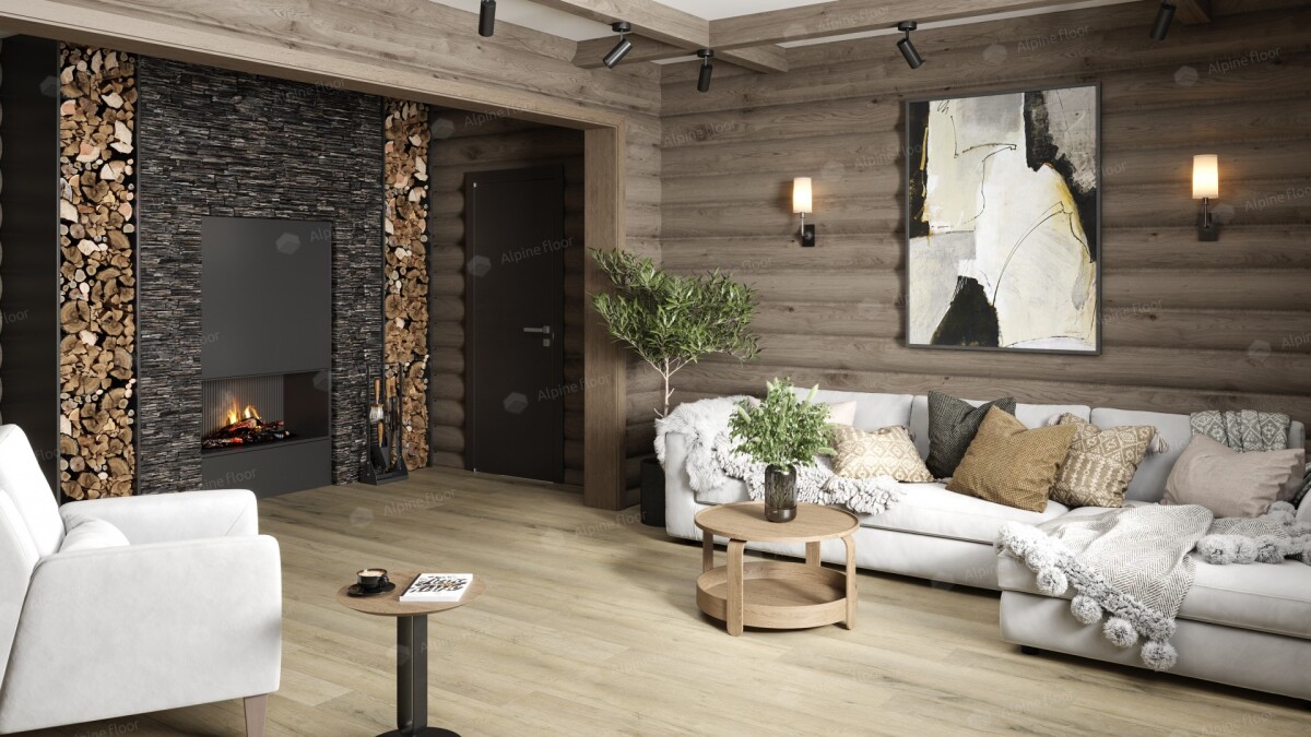 Alpine Floor Premium XL ABA SPC ламинат Дуб Сливочный ECO 7-19 ABA New 1220 х 183 x 8 mm