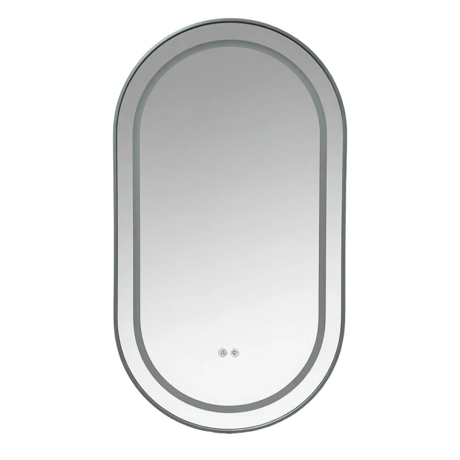 Зеркало с подсветкой в ванную Azario Джоли 500х900х30 цвет серый матовый АZ-LED012725