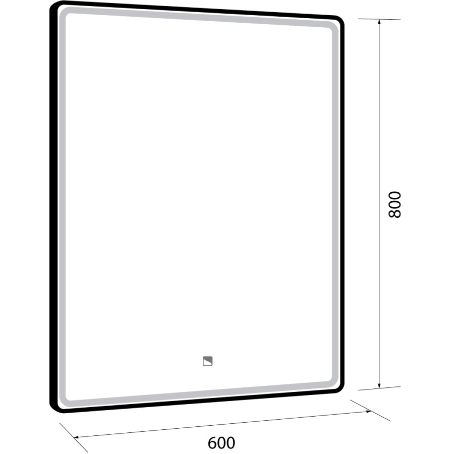 Dreja зеркало Point 60x80 см сенсорный выключатель, LED-подсветка 99.9027
