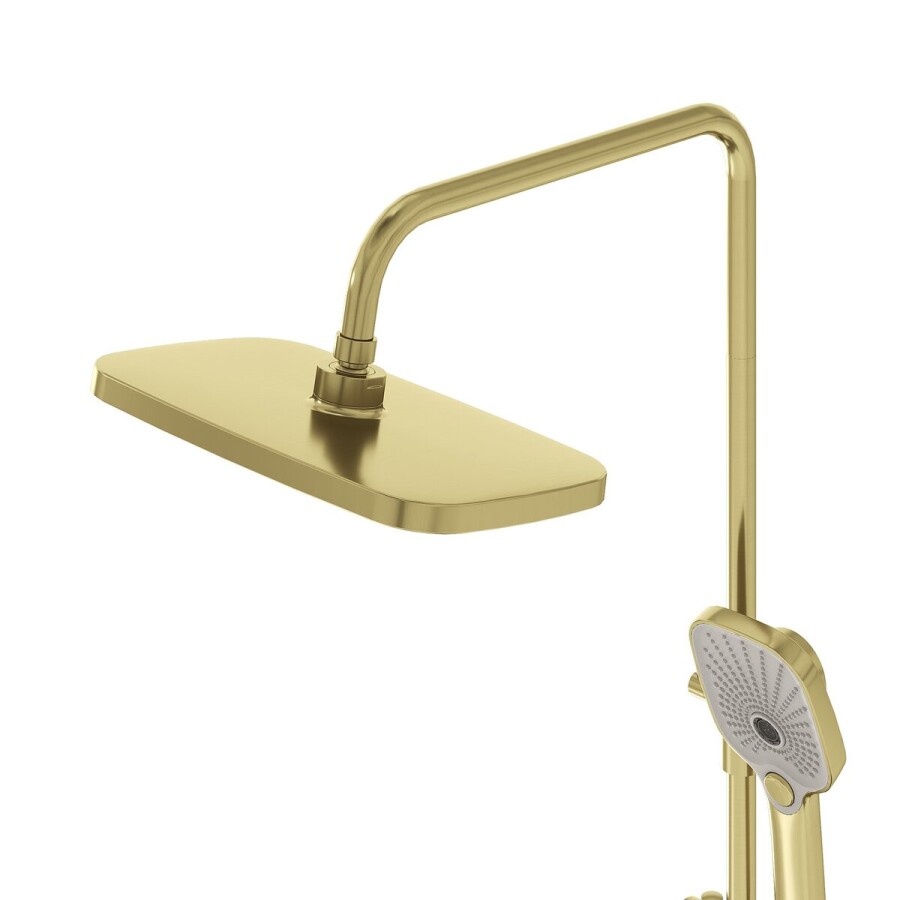 Душевая стойка Grossman Mercury 500.K35.10.320 с верхним душем,ручной лейкой и смесителем,золото сатиновый,1 место