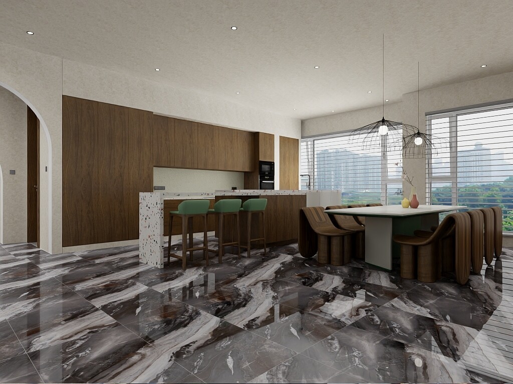 Керамогранит Azario Riverstone Gold 60x120 Carving H18004011G