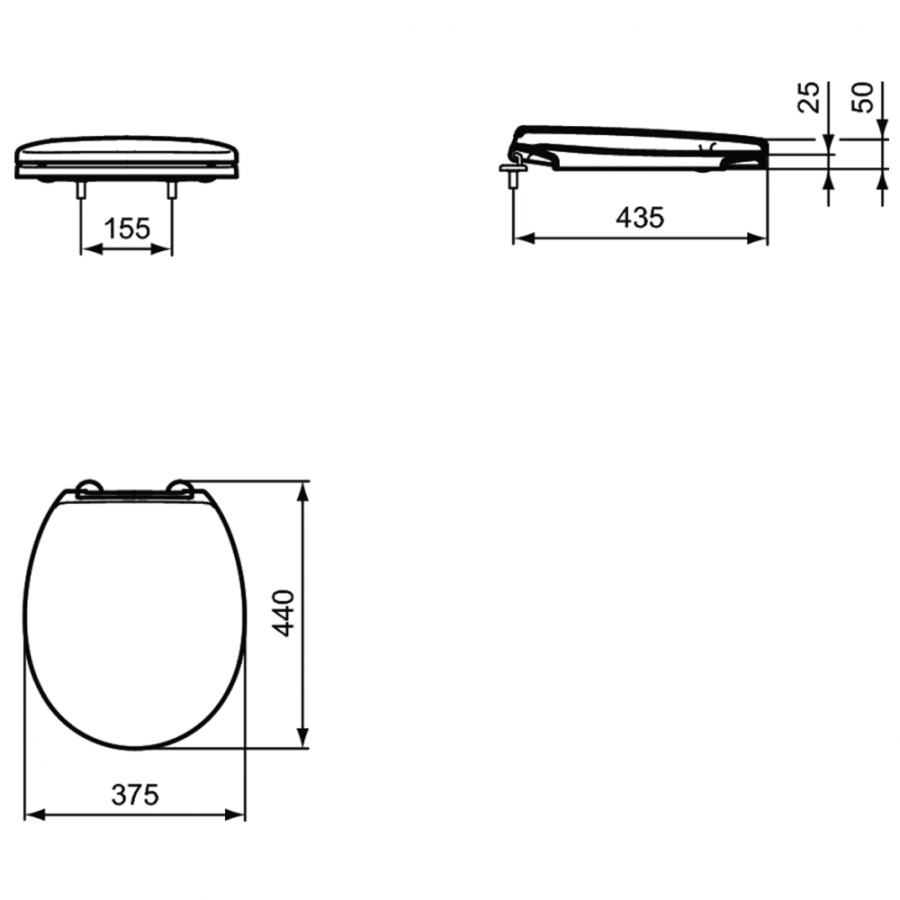 Ideal Standard Contour сиденье для унитаза S406501