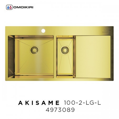 Omoikiri Akisame 100-2-IN-R 4973547 кухонная мойка нержавеющая сталь 100x51см