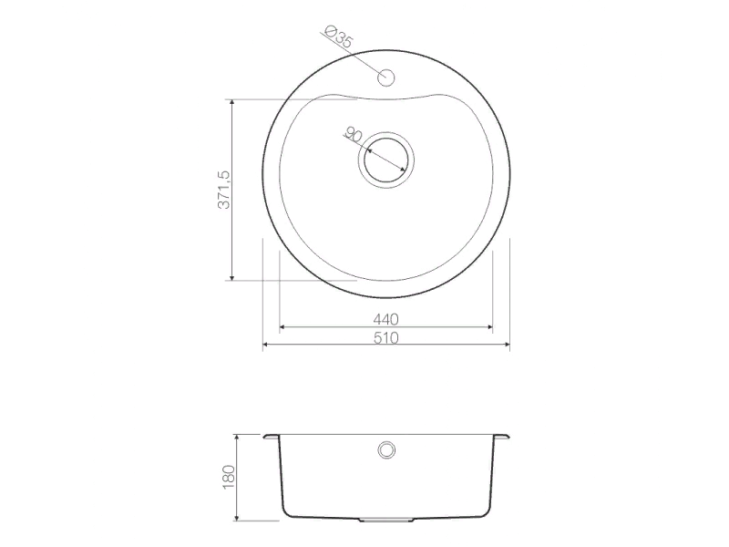 Omoikiri Saroma 51-IN 4993007 кухонная мойка нержавеющая сталь 51х51 см