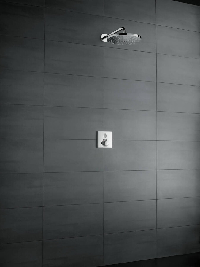 Hansgrohe Raindance Select S 240 2jet верхний душ с держателем 39см хром-белый матовый 26466400