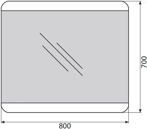 Зеркальное полотно BelBagno 80*70 SPC-CEZ-800-700-LED-BTN