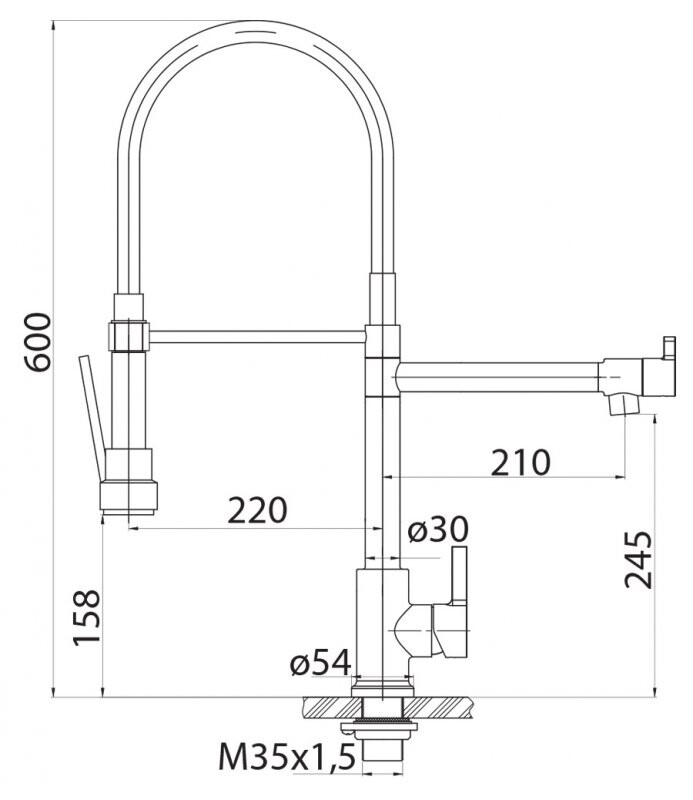 BelBagno смеситель для кухни с гибким изливом BB-LAM50-IN