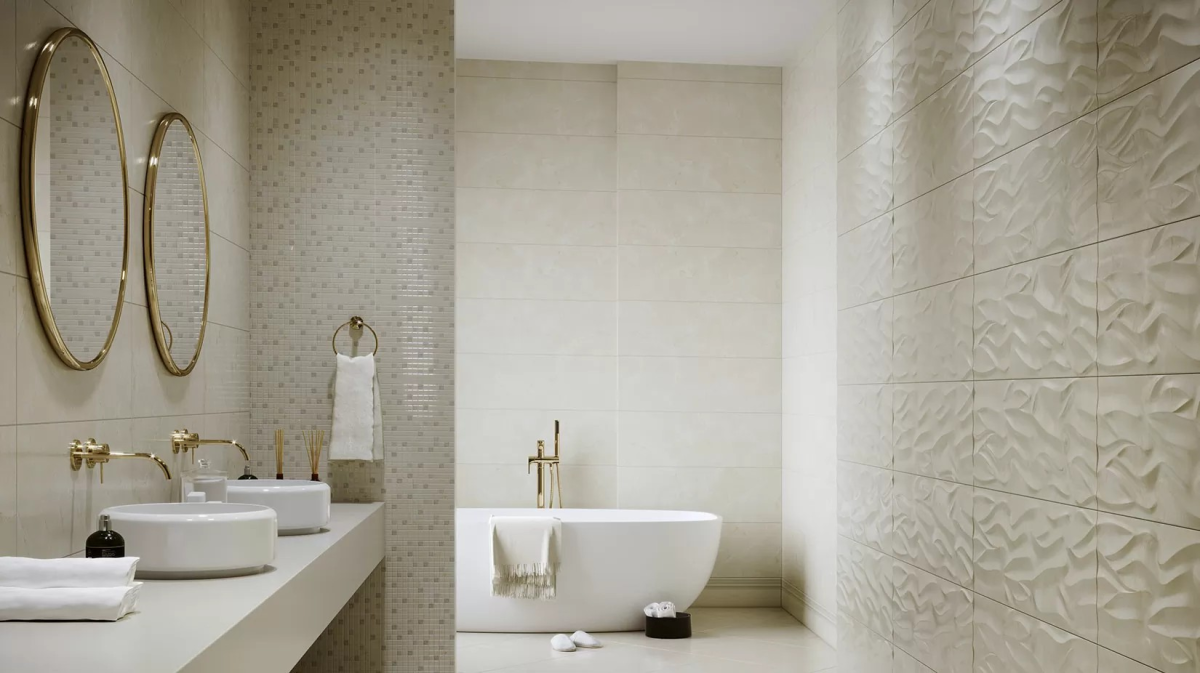 Плитка настенная 663 MBD1BN Eurotile Marbelia рельеф 29,5х89,5