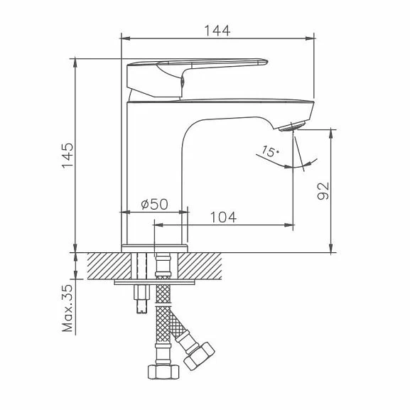 Haiba смеситель для раковины хром HB10563