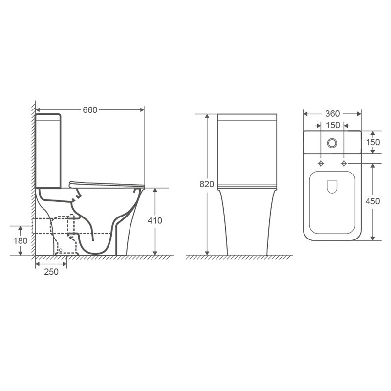 Azario Avero AZ-1213A-G унитаз компакт с крышкой арматура Geberit