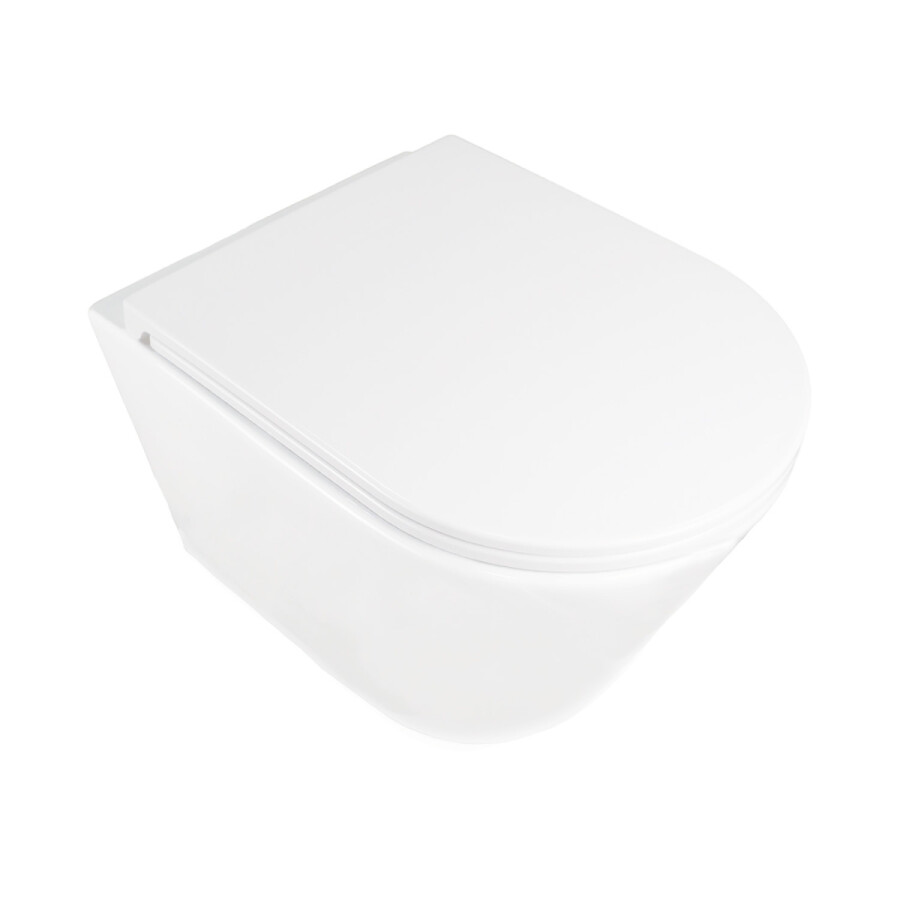 Унитаз подвесной Azario Songo 360х520х365 безободковый, система смыва "Скрытое Торнадо", с быстросъемным сиденьем "Микролифт" AZ-5180T-WHT