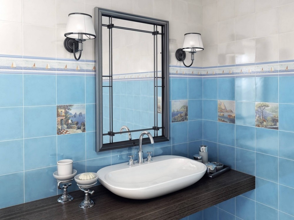 Kerama Marazzi Позитано 20х20 см декор настенный глянцевый лодки