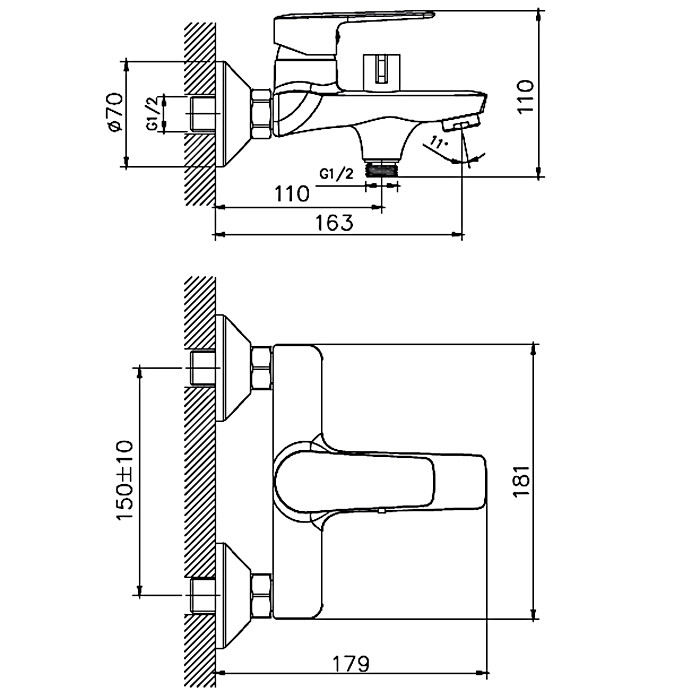 Набор смесителей для ванны и раковины Haiba HB60563 + HB10563
