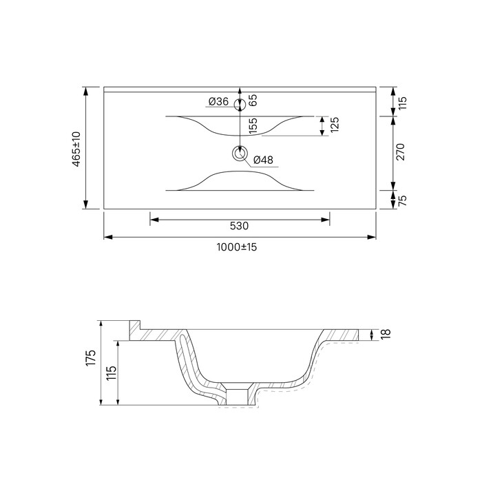 Iddis Oxford 100 тумба с раковиной OXF10W1i95K напольная