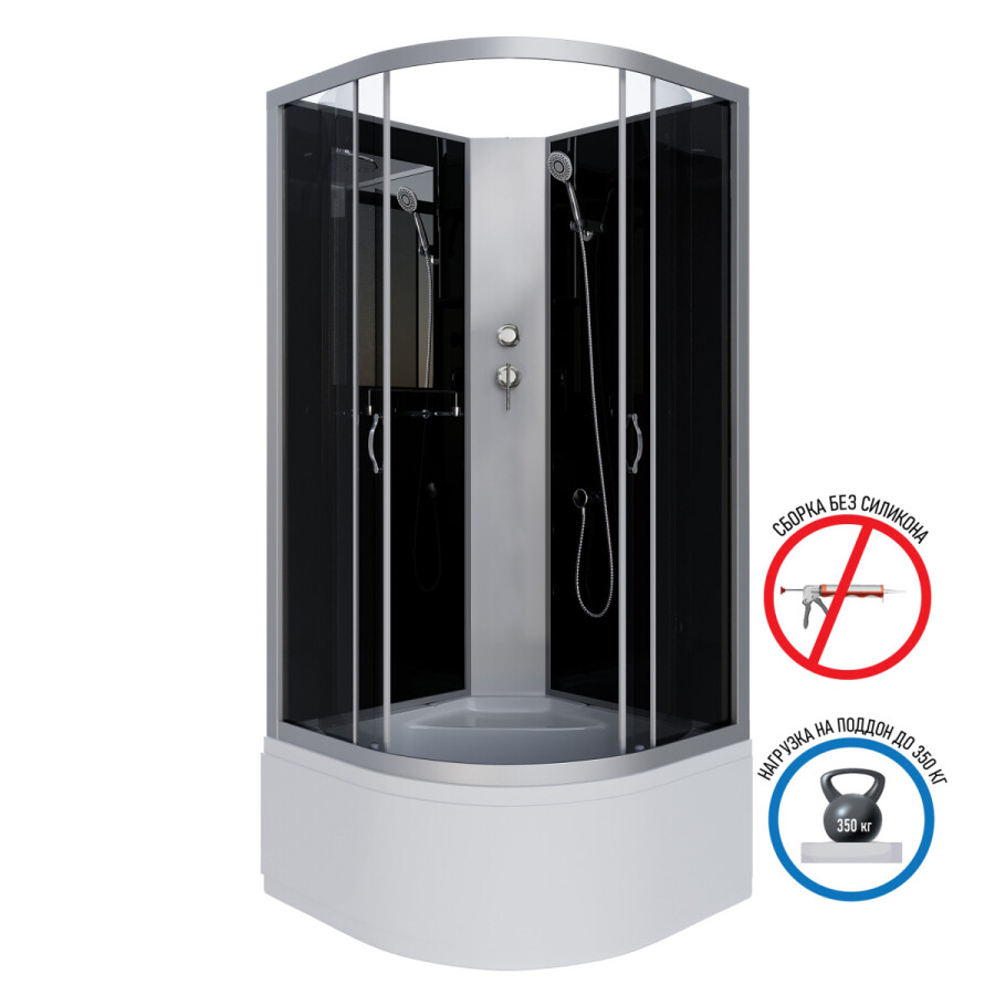 Niagara NG 2508-14BK Душевая кабина 90x90 Без крыши 25081434BK