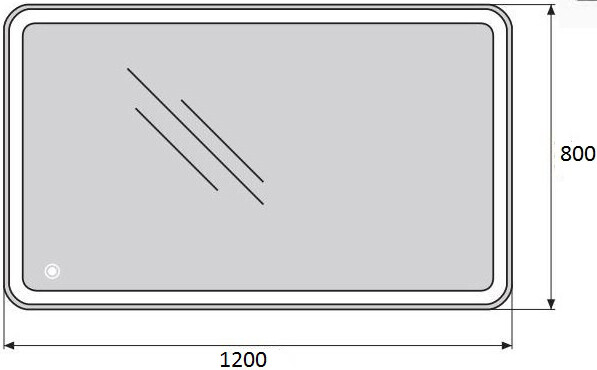 Зеркальное полотно BelBagno 120*80 SPC-MAR-1200-800-LED-TCH