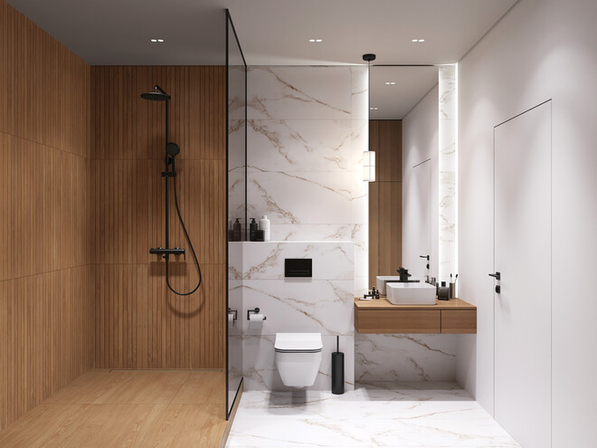 Керамогранит Cersanit Sherbrooke многоцветный ректификат рельеф 44,8x89,8 A17701