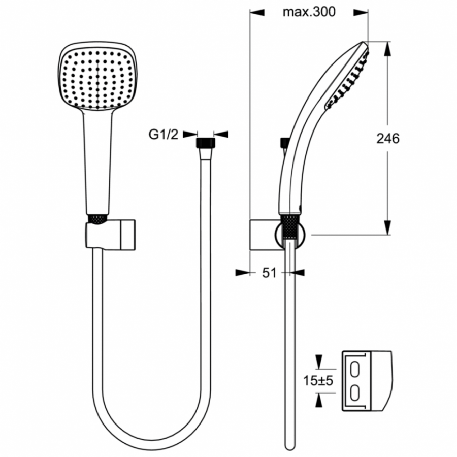 Ideal Standard IdealRain душевой гарнитур B0019AA