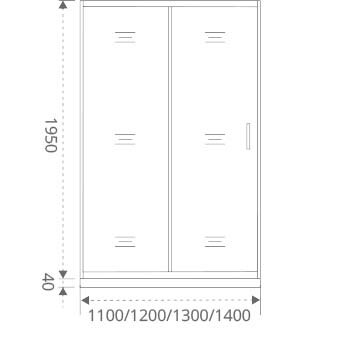 Bas Antares WTW-110-С-CH душевые двери 110*195 АН00001