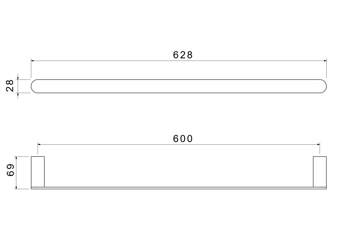Aquatek Лира Полотенцедержатель 600 мм AQ4414MB