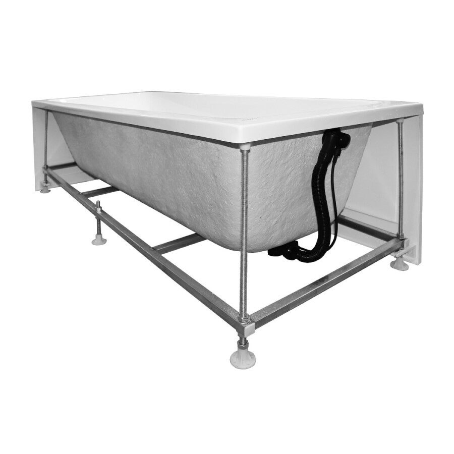 Ванна акриловая Azario Claris AZ1004 170х70 пристенная, прямоугольная, в комплекте с сифоном (AZ-1004)