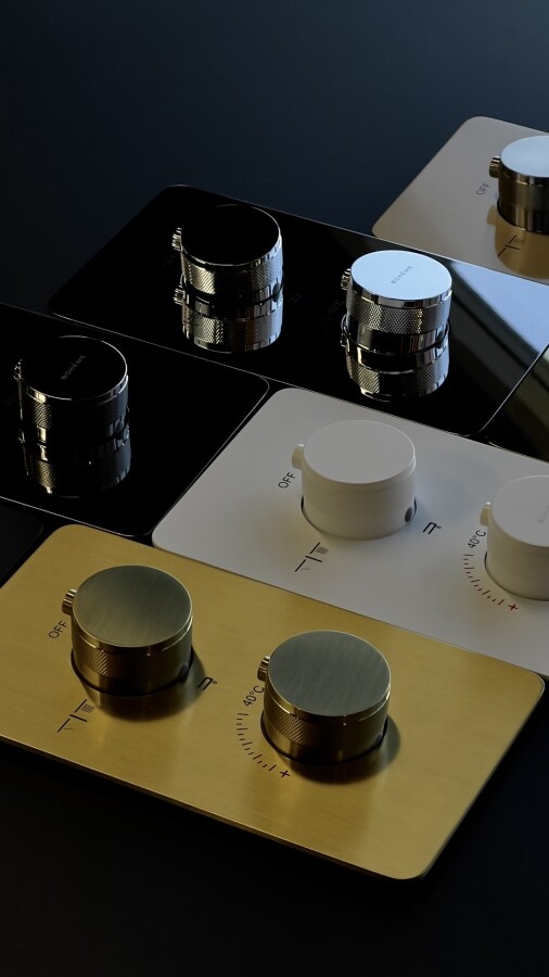 Смеситель встраиваемый с термостатом 2-х проходной Boheme Cell Thermo Chrome 134-2-CR