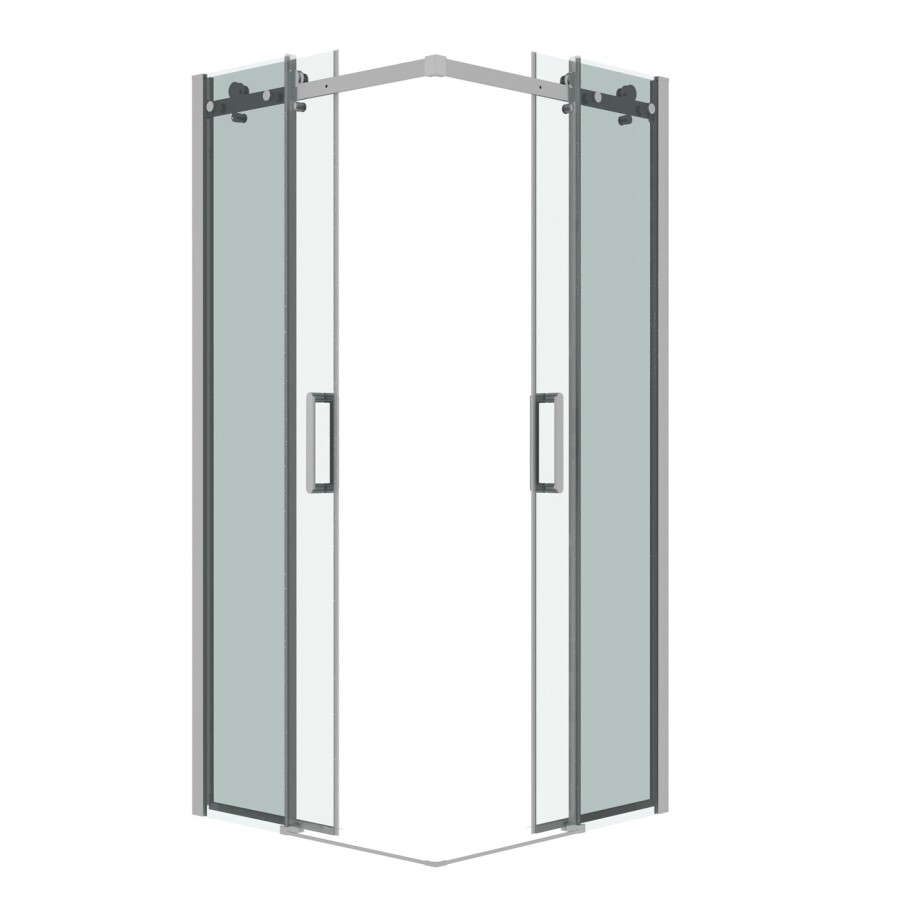 Душевое ограждение Grossman Classic 300.K33.04.8080.10.00 (80х80х195) квадрат,раздвижная,хром,стекло прозрачное, 2 места