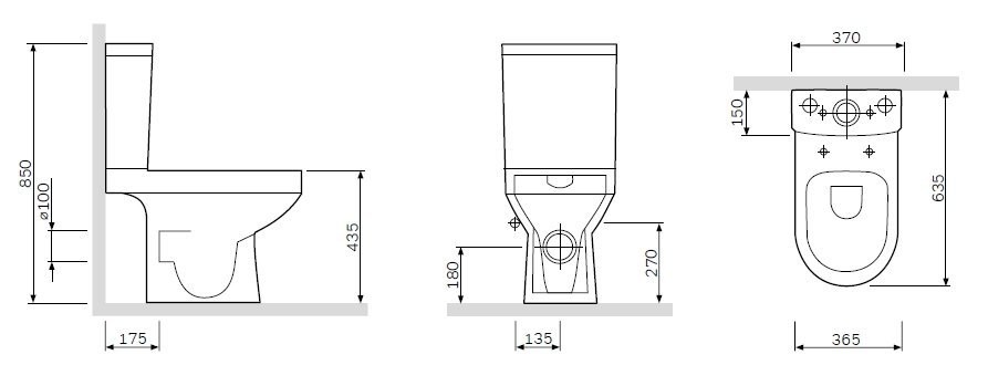 Am.Pm Spirit V2.0 C708600SC унитаз напольный с крышкой