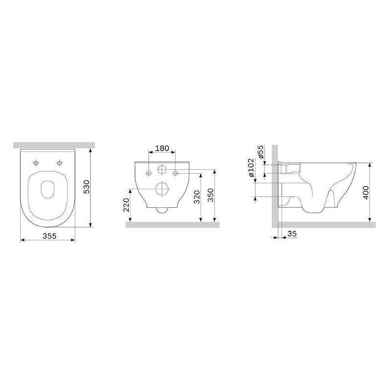 Am.Pm Like унитаз подвесной безободковый с сиденьем C801701SC