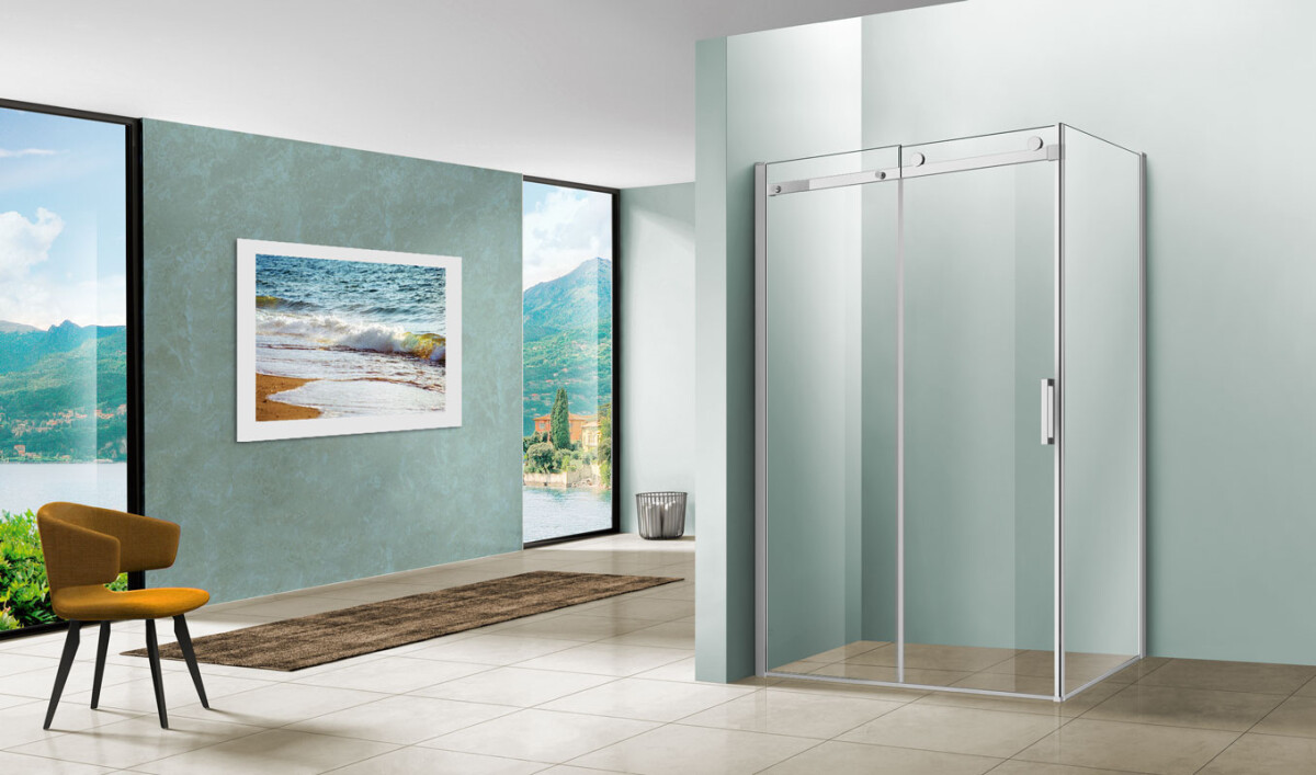 Vincea Como душевой уголок VSR-1C1012CL 120х100 хром, стекло прозрачное