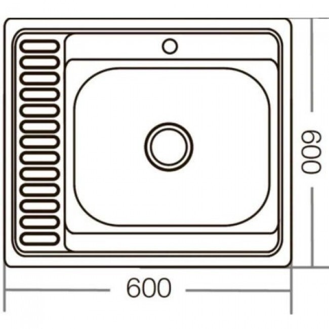 Мойка из нержавеющей стали накладная 60х60 см Zerix Z6060R-06-160MD micro decor ZM0565