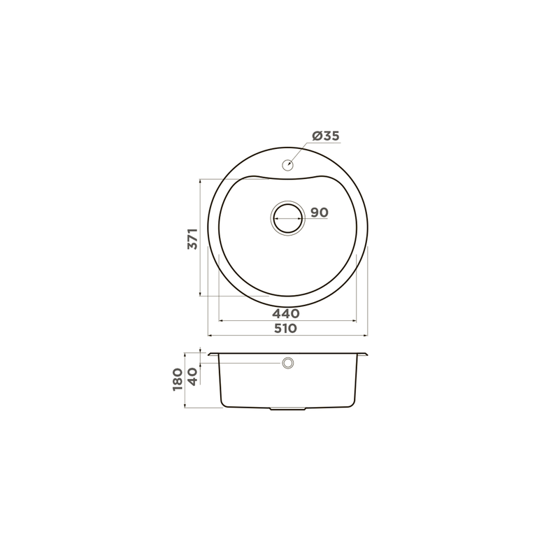 Omoikiri SAROMA 51-IN + SHINAGAWA-BN комплект мойка кухонная + смеситель 3007.4230