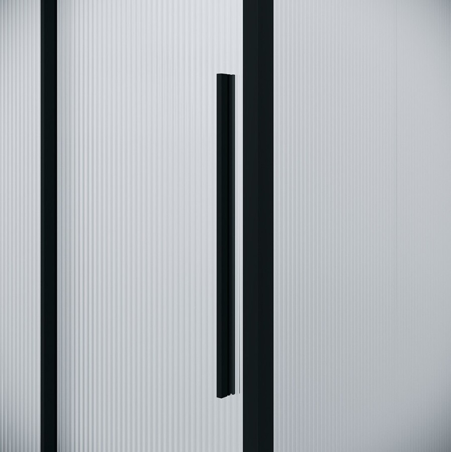 Дверь в нишу Niagara Nova NG-84-L9FHB (90х195) раздвижная(левая),черный матовый,стекло рифленое,1 место