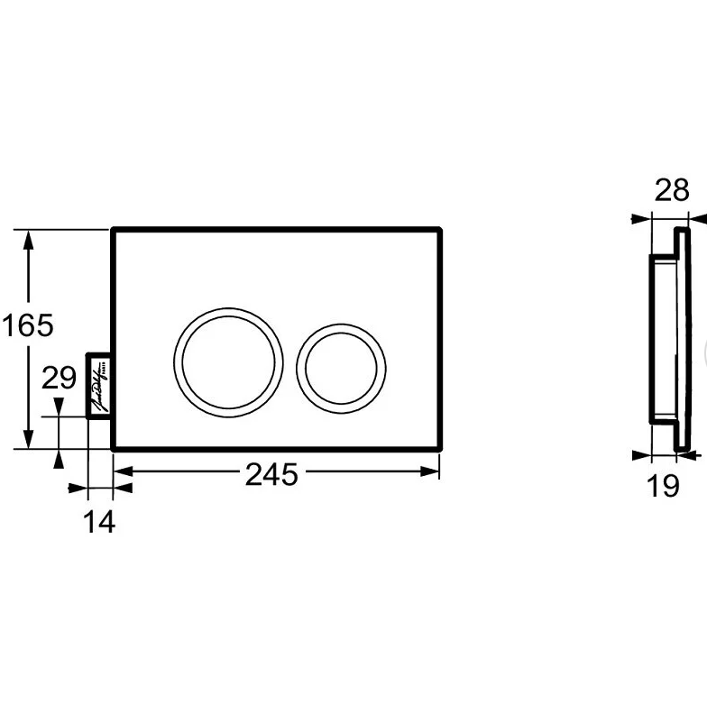 Jacob Delafon Siene инсталляция с умным безободковым унитазом, кнопкой смыва и сиденьем E34360-00