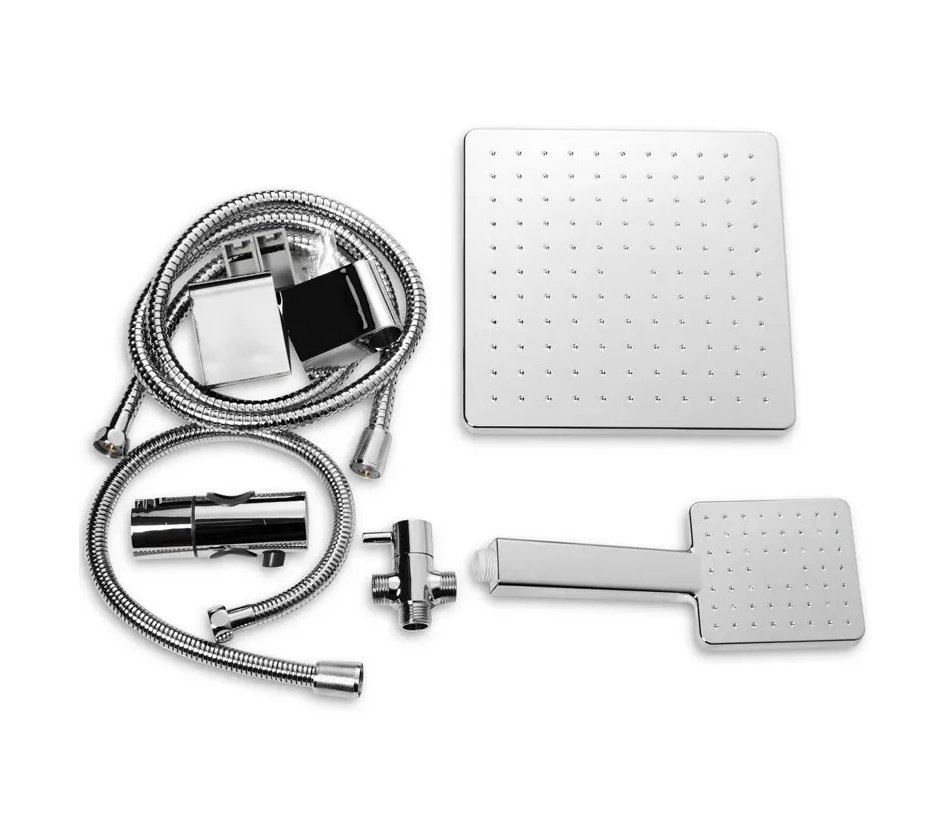 Zerix DK-003 Душевой гарнитур с верхним душем и ручной лейкой без смесителя Хром ZX3080