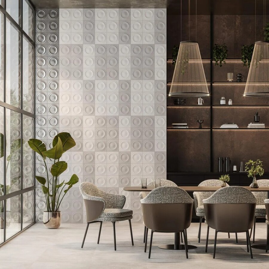 Керамическая плитка Декор Kerama Marazzi Прованс Арль металл глянцевый структура обрезной 20x20x0,95 KMD2OBE003BR