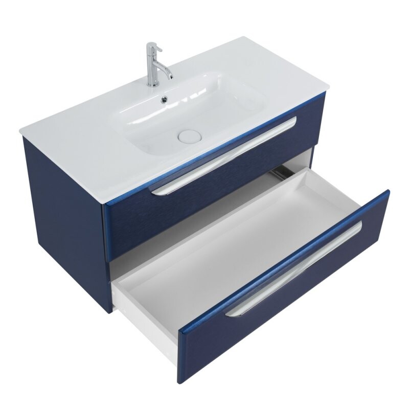 Cezares тумба с раковиной DUET-1200-2C-SO-SPF-P+CZR-NAT-120-LVB 117х45х50 синий