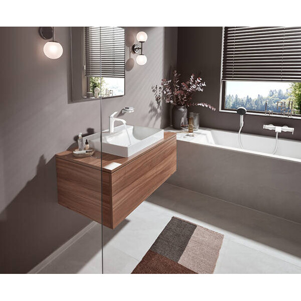 Hansgrohe Vivenis Смеситель для раковины 110 без сливного гарнитура белый матовый 75022700