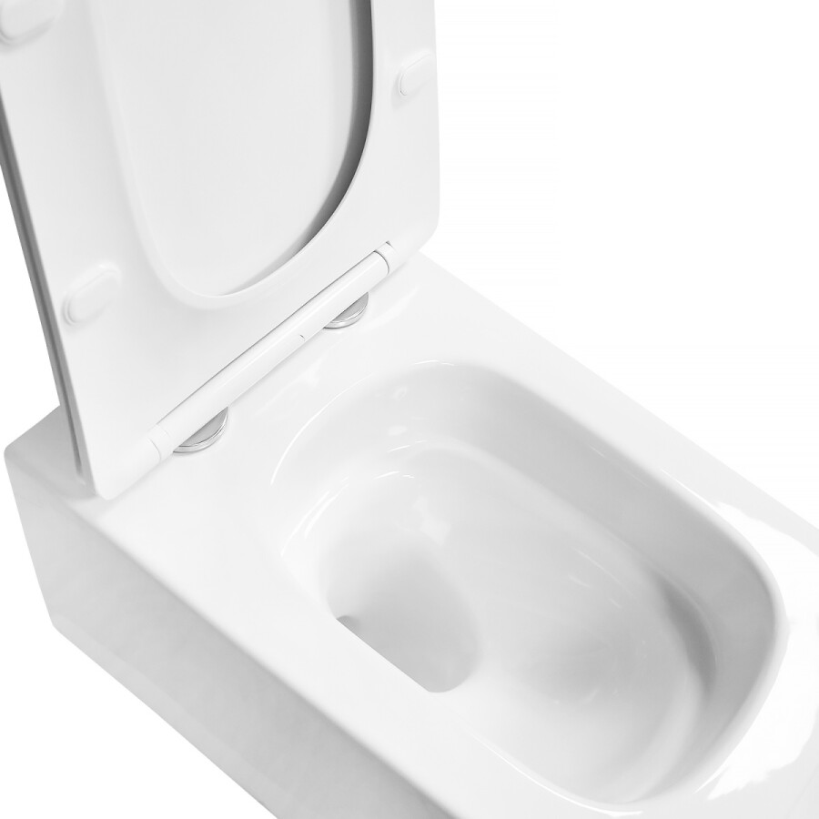 Унитаз подвесной Azario Indor Торнадо, с сиденьем микролифт/дюропласт 520*360*360 AZ-9004WT