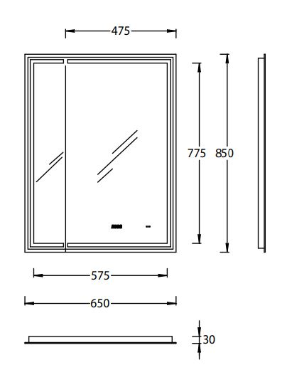 Kerama Marazzi Tecnologica зеркало с подсветкой TE.M.mi.65