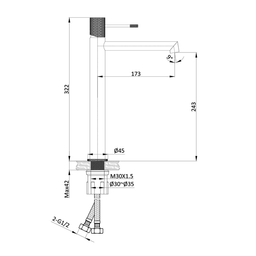 Vincea Desire смеситель для раковины золото VBF-1D2BG