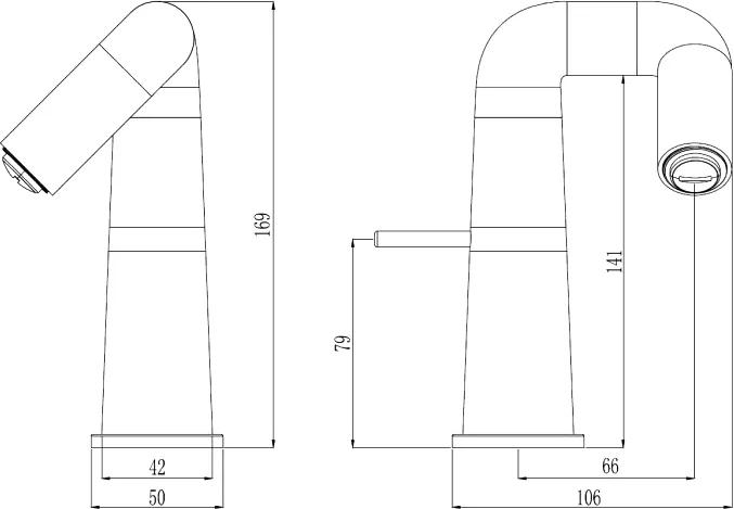 Haiba смеситель для раковины черный HB10813-7